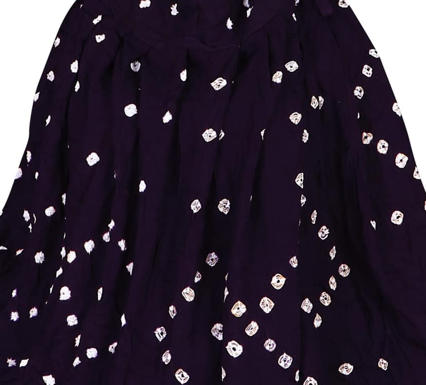 Women's Blue Bandhani Cotton Scarf view 3