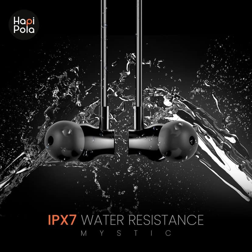 HAPIPOLA Wireless Earphone Mystic | Bluetooth | 18 HRS Playback | 250 HRS Stand-by in Line Mic | Volume Control | BT 5.0 Micro USB Charging | Dual Pairing view 5