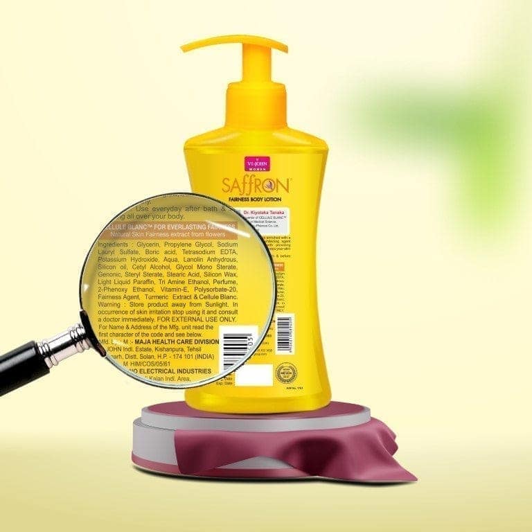VI-JOHN Saffron Fairness Turmeric Body Lotion With Vitamin E - 250 ML (Men & Women) For All Skin Types view 3