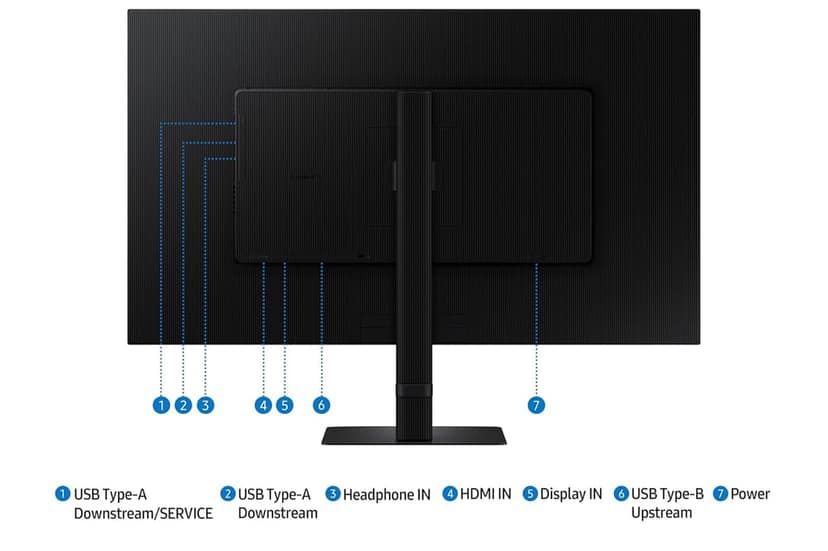 Samsung 32-Inch(80cm) QHD ViewFinity S6 Monitor, IPS, 100 Hz, 1.07 Billion Colors, HDR10, Multiple Ports, Easy Setup, Height Adjustable Stand, Pivot, Eye Care Technology (LS32D600EAWXXL, Black) view 2