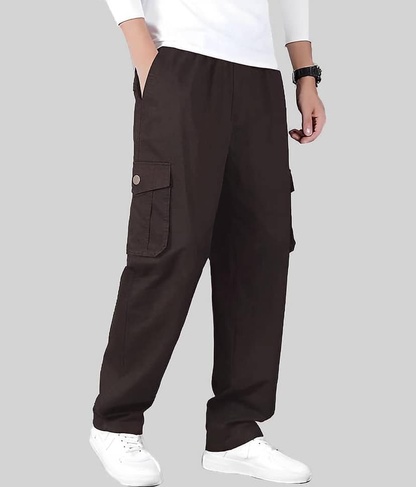 Reoutlook Regular Flat Men's Cargos - Grey ( Pack of 1 ) view 2