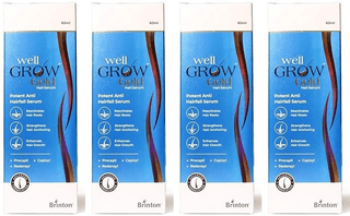 Brinton WellGrow gold hair serum (60 ml) x Pack of 4 (240 ml)