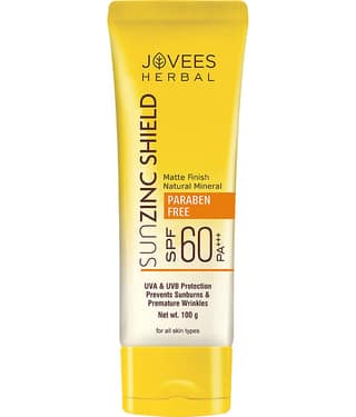 Jovees Herbal Sun Zinc Shield SPF 60 PA+++ Broad Spectrum Matte Finish 100g (Pack of 1)