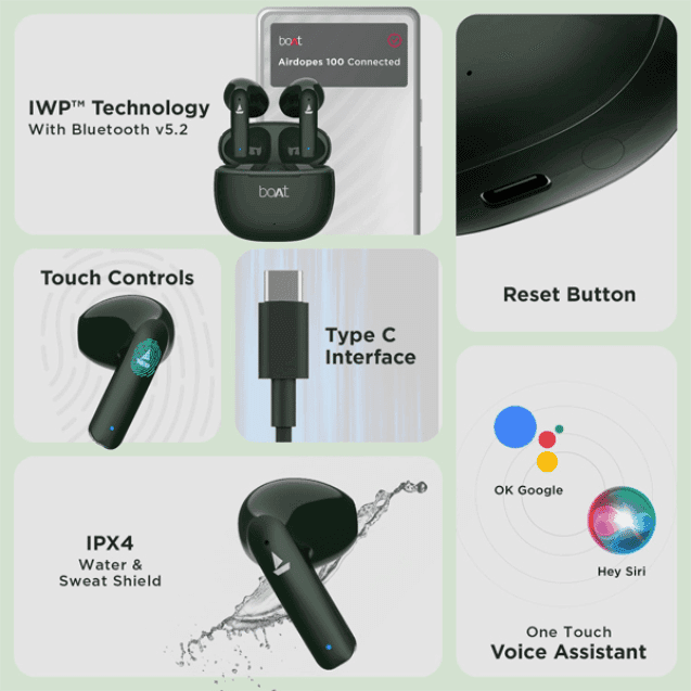 boAt Airdopes 100 True Wireless Earbuds With Ultra Low Latency view 4