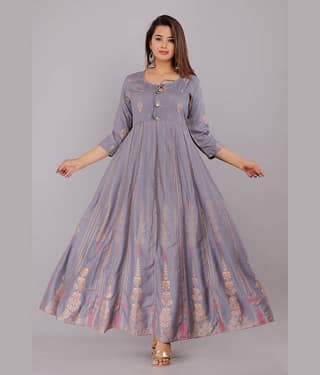 AVEITH - Wine Rayon Women's Anarkali Kurti ( Pack of 1 )