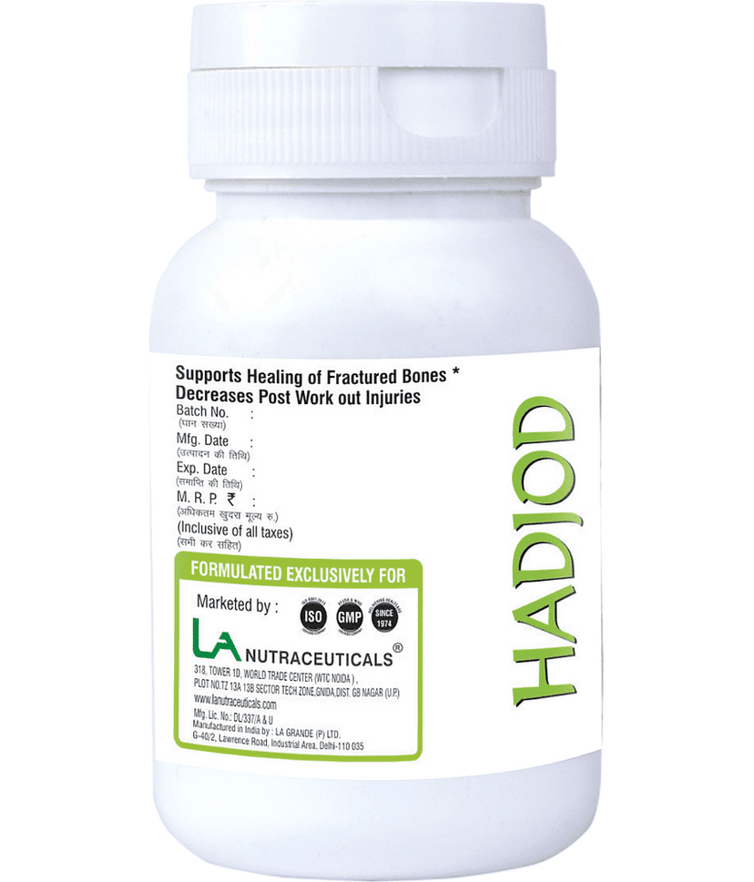 La Nutraceuticals Hadjod (Cissus) Extract Capsules (Pack of 2) Bone Health & Fracture Recovery Support view 2