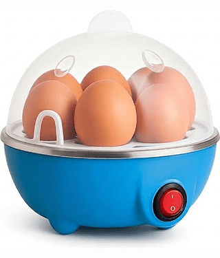 Electric Egg Boiler, Egg Poacher for Steaming, Cooking, Boiling & Frying, Egg Cooker (Blue, Multicolor, 7 Eggs)