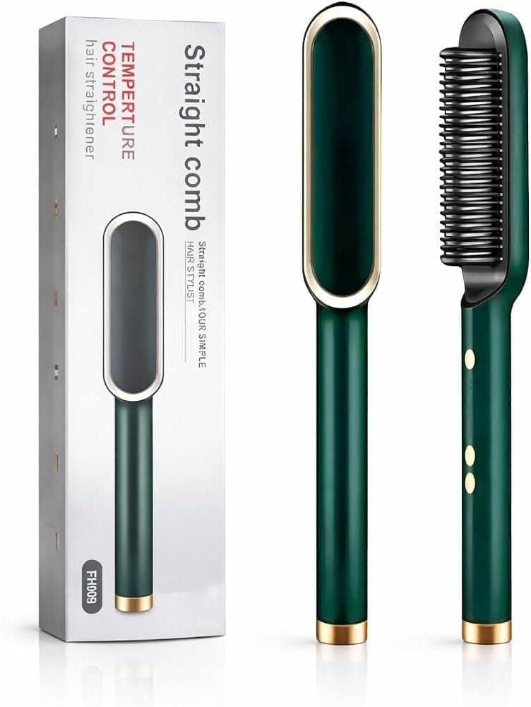 Heating Ionic Hair Straightener Brush Comb with Temperature Control view 4