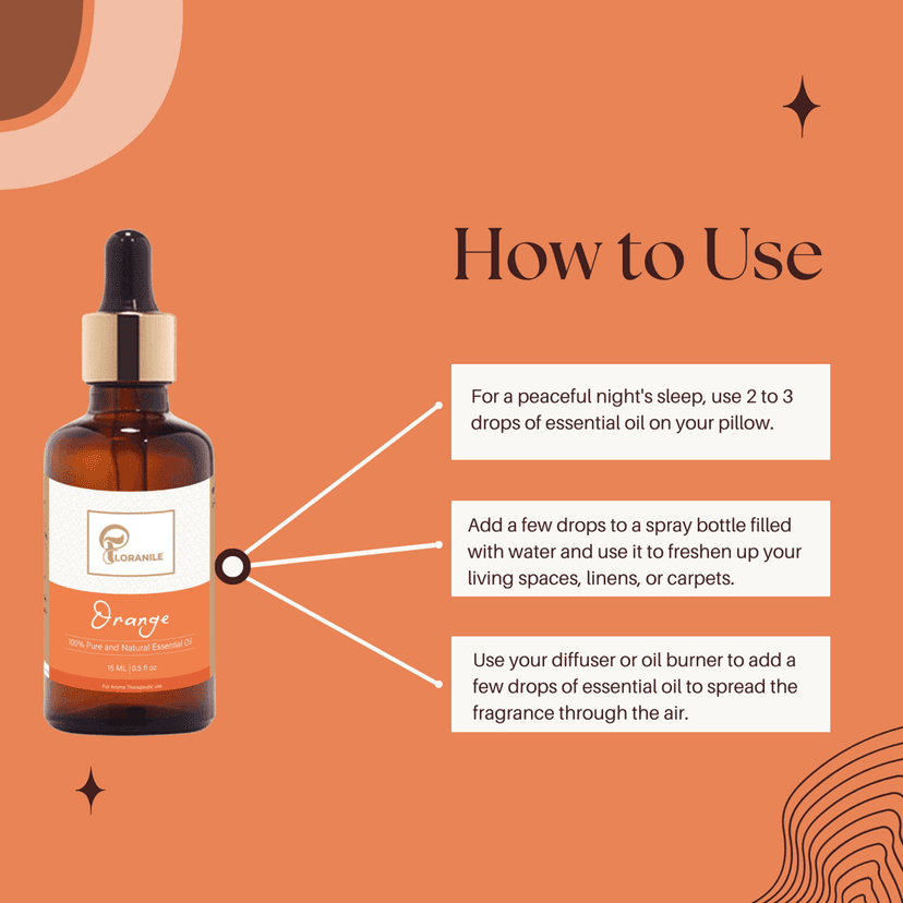 Floranile Luxurious Orange Essential Oil 15ml, 100% Pure, Natural Fragrance, Therapeutic Grade Aromatherapy, Delicate Scent for Relaxation,Pure & Natural view 5