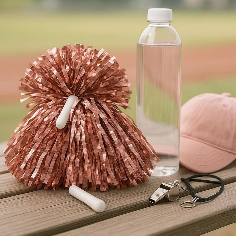 Cheerlead Pom Poms Rose Gold - 1PC view 5