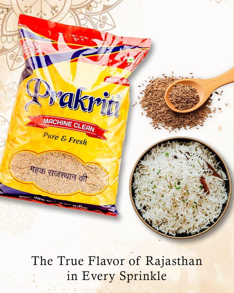 Prakriti Premium Whole Jeera (Cumin seed) I No added colours & flavours I Rajasthan special I Natural & 100% Pure Pack of 1, 200g view 2