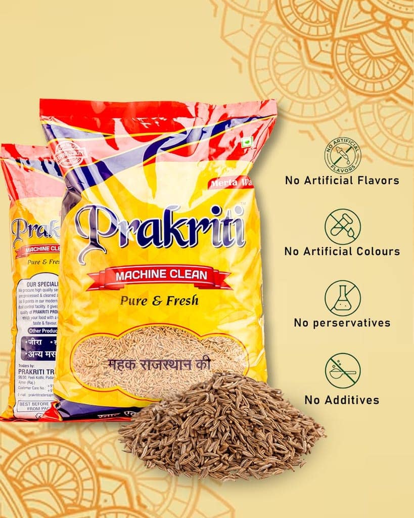 Prakriti Premium Whole Jeera (Cumin seed) I No added colours & flavours I Rajasthan special I Natural & 100% Pure Pack of 1, 200g view 4
