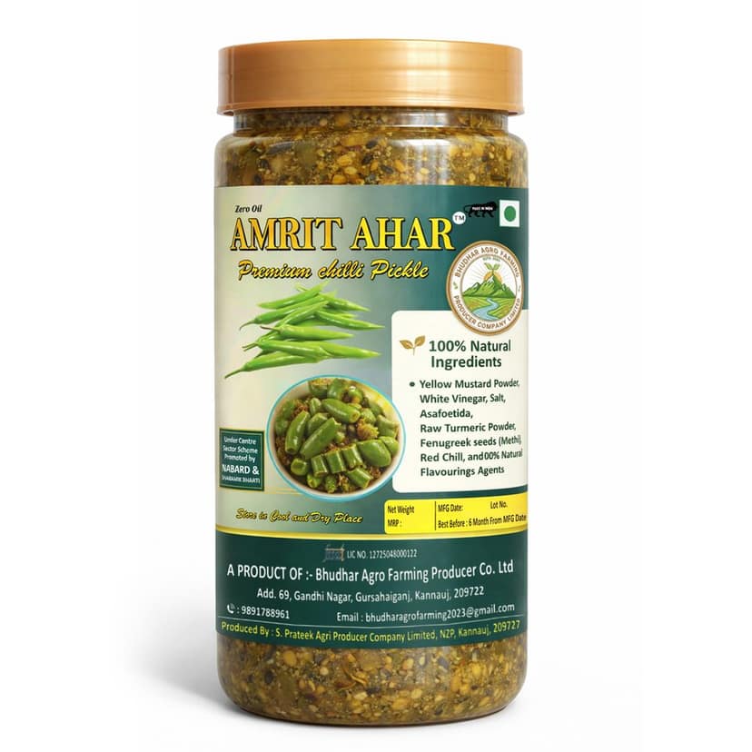 Amrit Ahar Premium Chilli Pickle Zero Oil