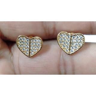 love 1gm stud gold n micron plated