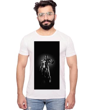 Nityanand Enterprises White Cotton Blend T-Shirt