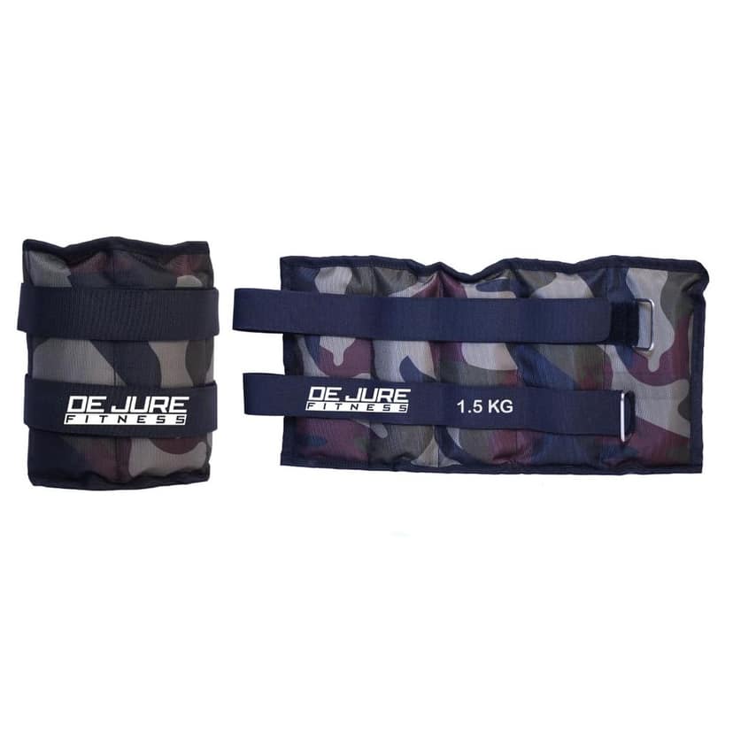 De Jure Fitness Ankle Weight Set, Wrist Weight Set, Leg Weight, Adjustable Strap,(E) Camouflage, Army Green (1 Pair) view 2