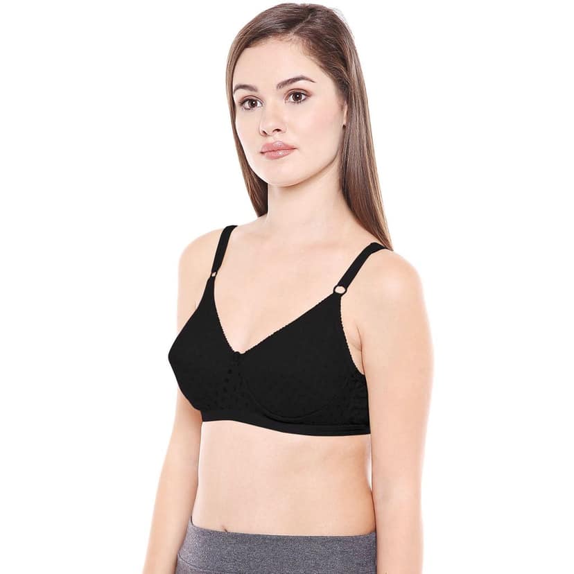 Bodycare Polycotton Padded Non wired Tshirt Bra-Pack of 3 view 3