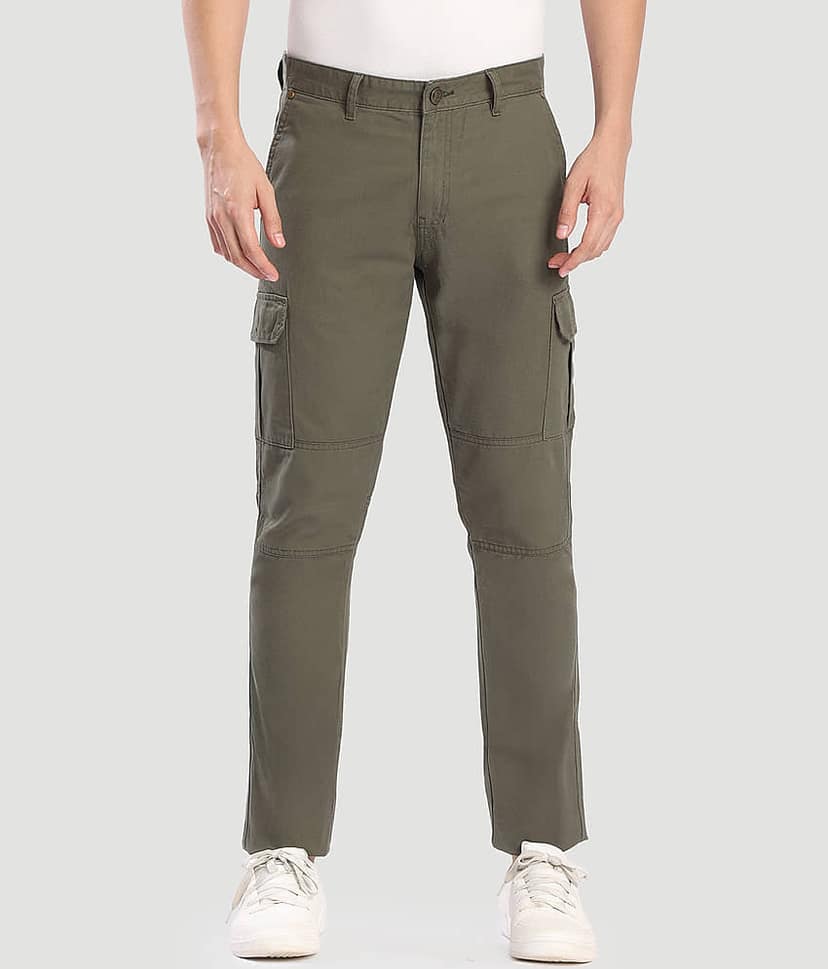 Bene Kleed Slim Men's Cargos - Olive ( Pack of 1 ) view 2