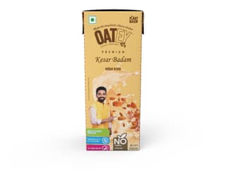 OATEY Kesar Badam Oat Milk - No Added Sugar, No-Hormones, No Preservatives, Non-dairy, 100% plant-based, Nut free 200ml