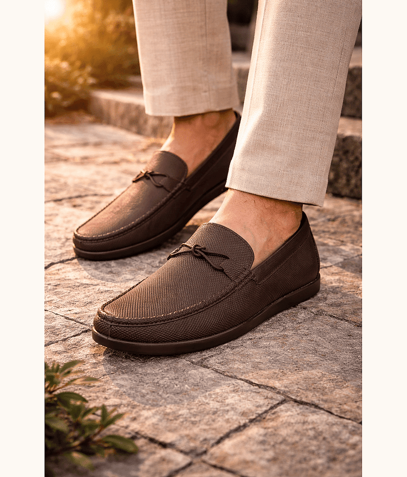 Ajanta Brown Men's Slip on Shoes