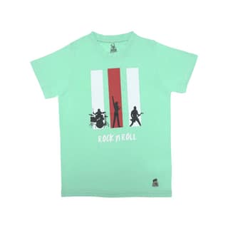 KUCHU Kids’ Unisex T-Shirt“Rock n Roll” Digital Print | Soft Cotton-Modal Blend | Breathable, Comfortable & Durable Casual Wear for Boys & Girls