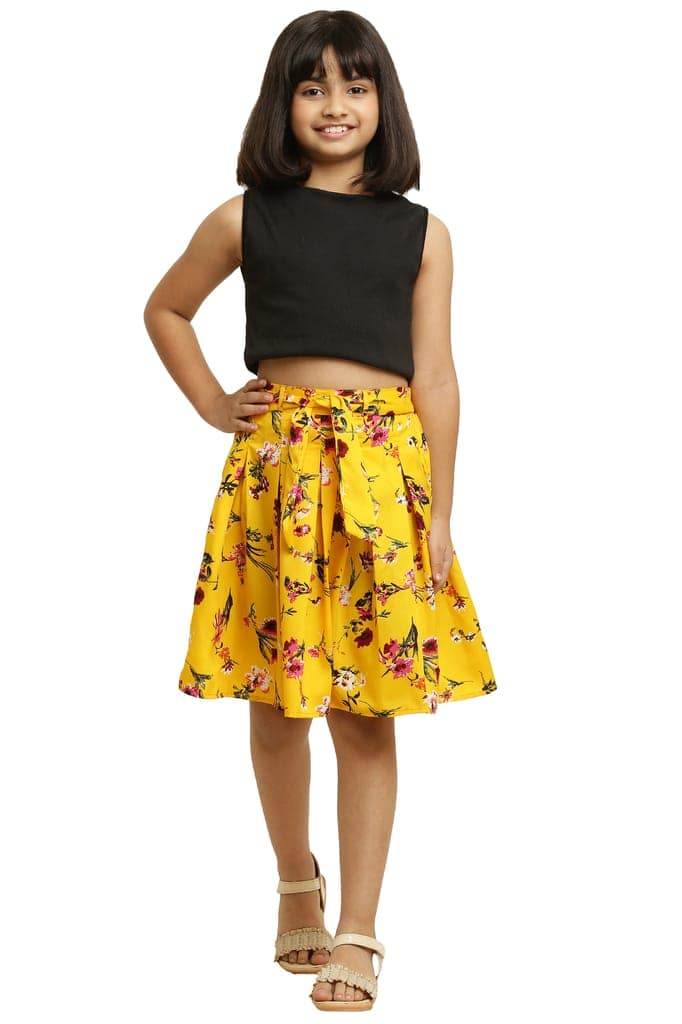 Agile Funky Blue & Yellow Pair Skirts For Girls. view 3