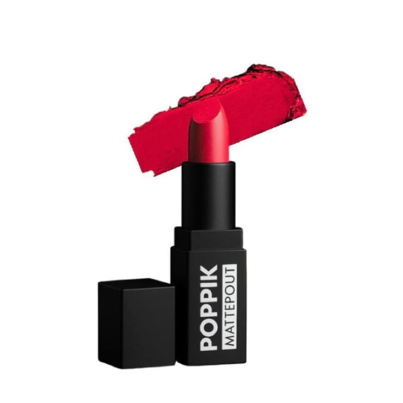 POPPIK Bullet Matte Lipstick for Women | Creamy Matte, Long Lasting Lip Color | High Coverage, Soft & Comfortable Formula | Daily Use Lip Makeup | Ideal for Casual Outings, Wedding, Gift | 3.8gm