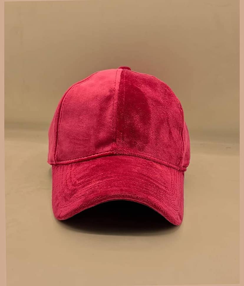 Bolax Pack of 1 Suede Men's Cap ( Red )
