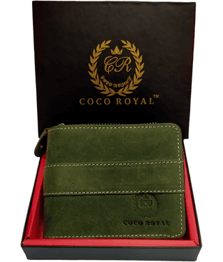 COCO ROYAL Leather Gray Women's Zip Around Wallet ( Pack of 1 )