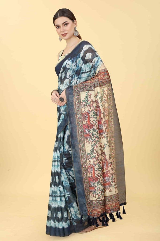 Women's Kalamkari Digital Printed Saree view 2