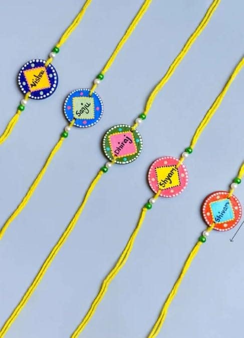 The brown box Rakhi Making Material or Rakhi Making kit DIY Kit Craft Kit Art and Craft Kit view 3