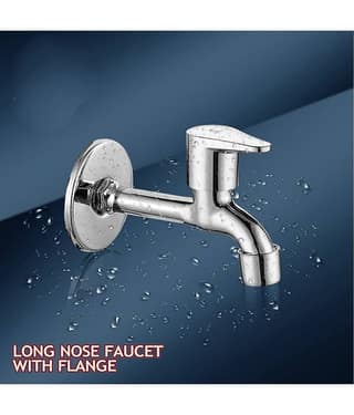 Bathfax STAINLESS STEEL LONG BIB TAP (PACK OF 1) Steel Kitchen Taps Fusion