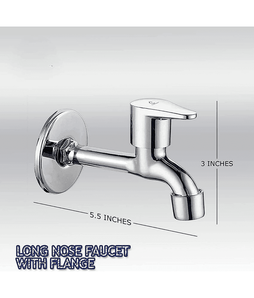 Bathfax STAINLESS STEEL LONG BIB TAP (PACK OF 1) Steel Kitchen Taps Fusion view 2