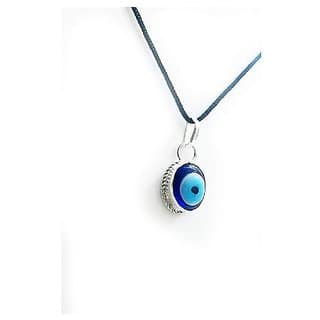 without chain silver Evil Eye Blue Pendant/Locket for unisex by CEYLONMINE