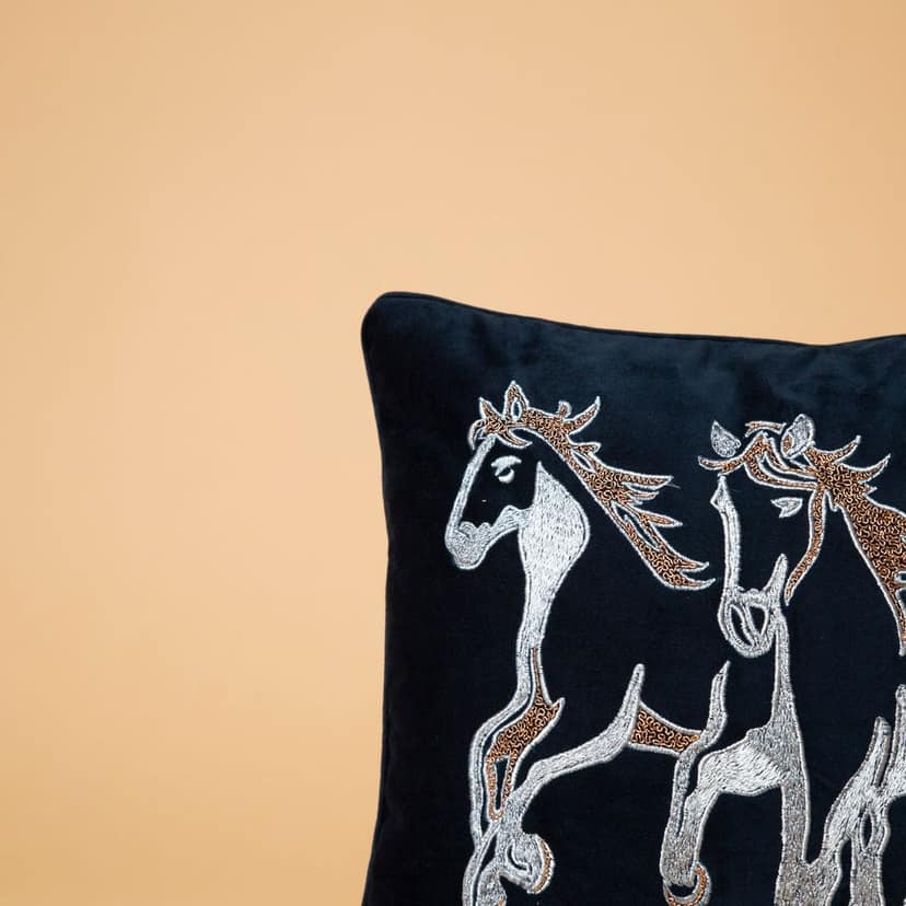 Chann Studio - Stallion Velvet Cushion Covers view 2