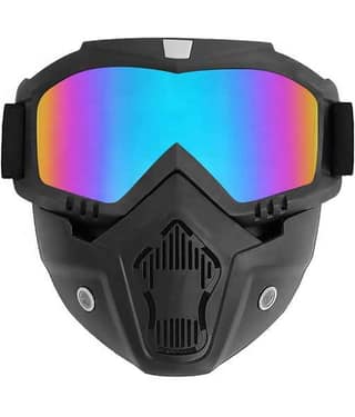 Radhe Creation Dust Protected Multicolour Riding Goggles ( Pack of 1 )