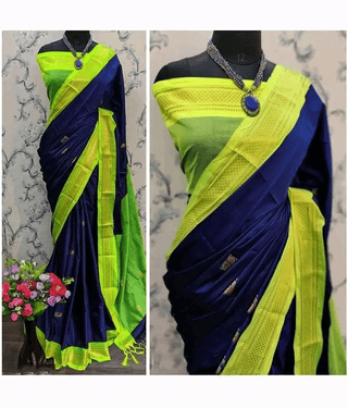 FAB SILK Cotton Silk Woven Saree With Unstitched Blouse Piece ( Multicolor6 )