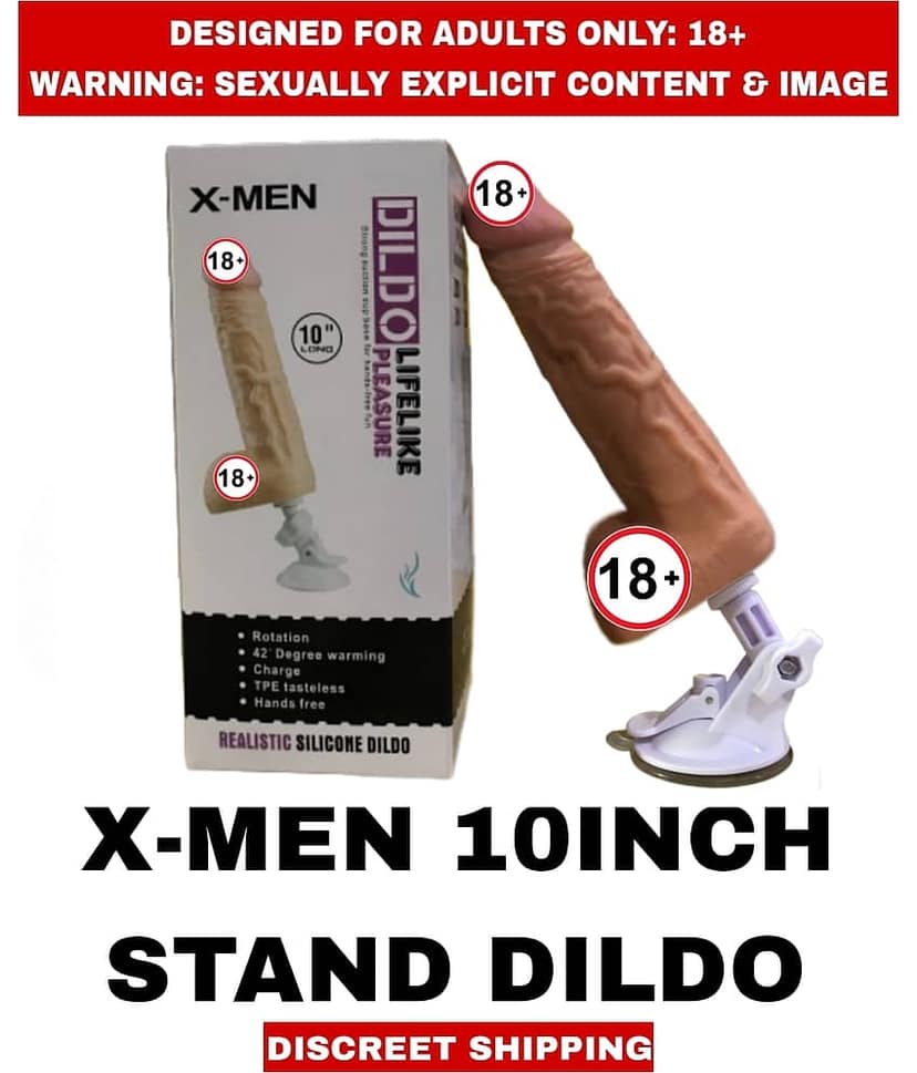 X-MEN STRONG STAND SUCTION CUP 10inch ROTAION G-Spot REALISTIC VIBRATOR DILDO For Women