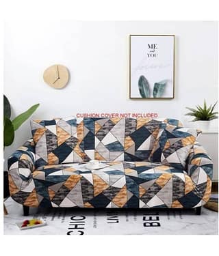 House Of Quirk 3 Seater Polyester Single Sofa Cover Set