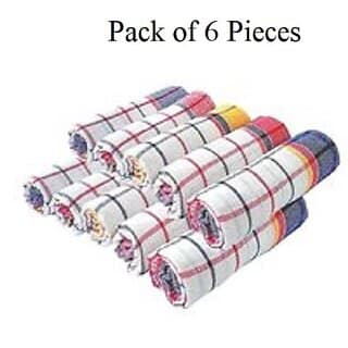 Multipurpose Cotton Clothes, Kitchen Cleaning Duster Clothes or Roti Chapati Clothes, Pack of 6 Clothes (Multi Colour)