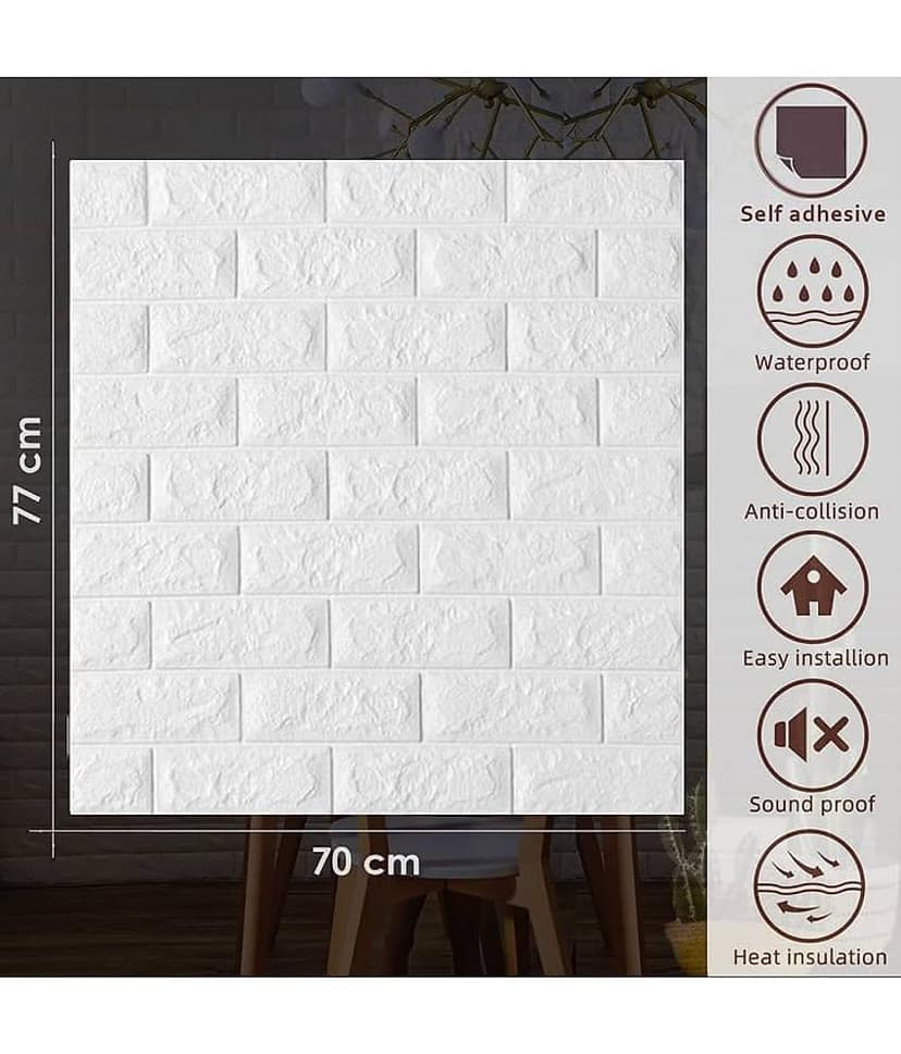 MANDEV Geometric Wallpaper ( 70 X 77 ) cm ( Pack of 1 ) view 2