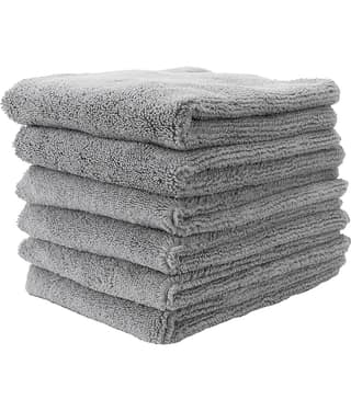 Auto Hub Grey 340 GSM Microfiber Cloth For Automobile ( Pack of 6 )