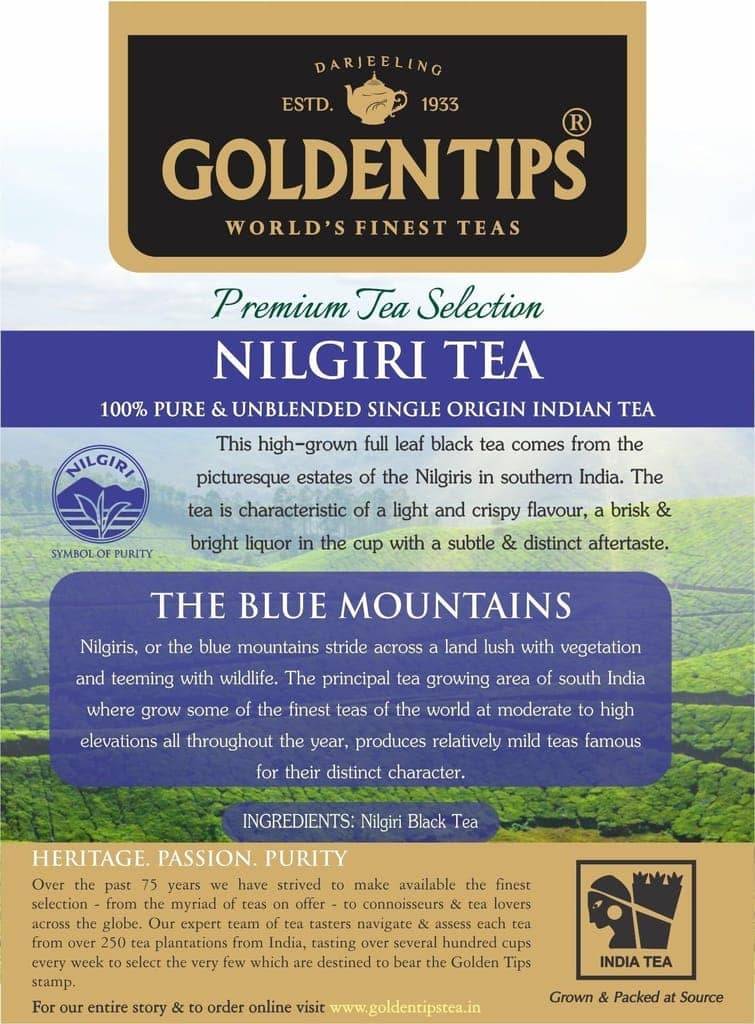Golden Tips Nilgiri Black Tea Loose Leaves Brocade Bag (100 Gram , 50 cups) view 2