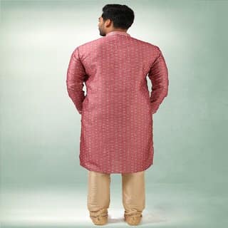 Raivat Ethnic Pink Colour Art Silk Printed Kurta Pajama 1487 view 2