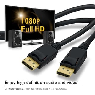 Display Cable (Male to Male) 2.0 Cable, 8K@60Hz UHD Resolution, 40 GBPS Transmission Speed For TV, Laptop, Projector, Monitor