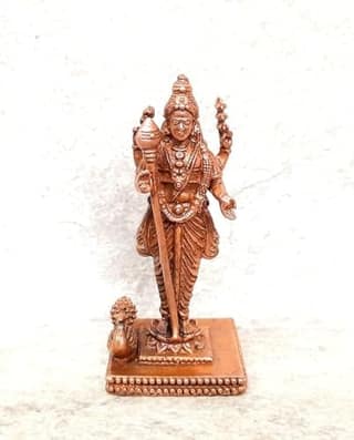 Searchers Paradise - Copper Idols of murugan, 2.3 inches, Copper Handmade 58 Grams, Patina Antique Finish, Pack of 1 Piece