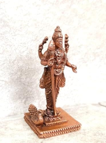 Searchers Paradise - Copper Idols of murugan, 2.3 inches, Copper Handmade 58 Grams, Patina Antique Finish, Pack of 1 Piece view 2