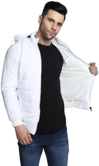 Fashion White Bomber Jacket For Men