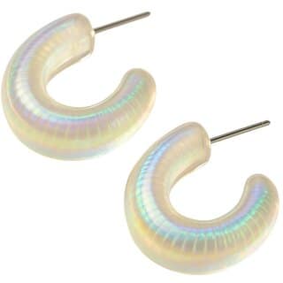 Korean Earring (Iridescent Hoop Earrings)