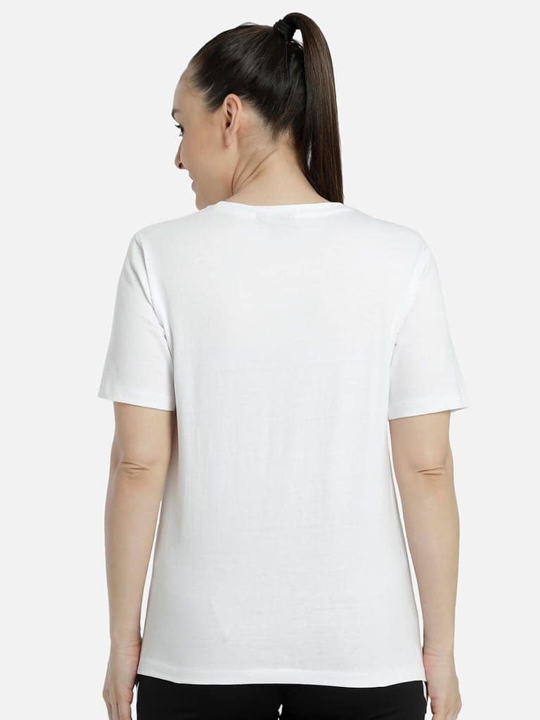 Tany Round Neck Cotton Rich Half Sleeve Solid Regular fit Cottonpoly T-shirt for Women Comfortable soft Breathable Fabric Stretchable for Everyday Use Ideal for Casualwear view 4